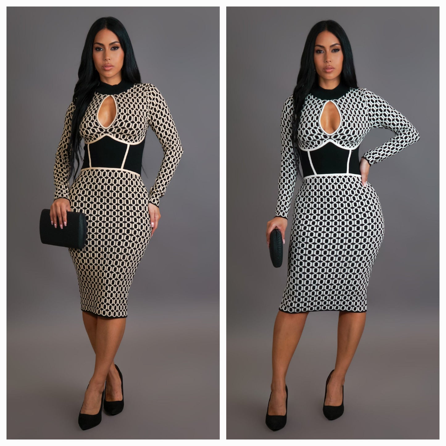 Infinite Stitched Midi Dress