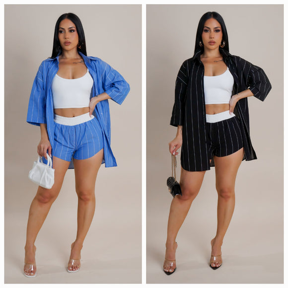 Beach Ready Shorts & Oversized Top Set