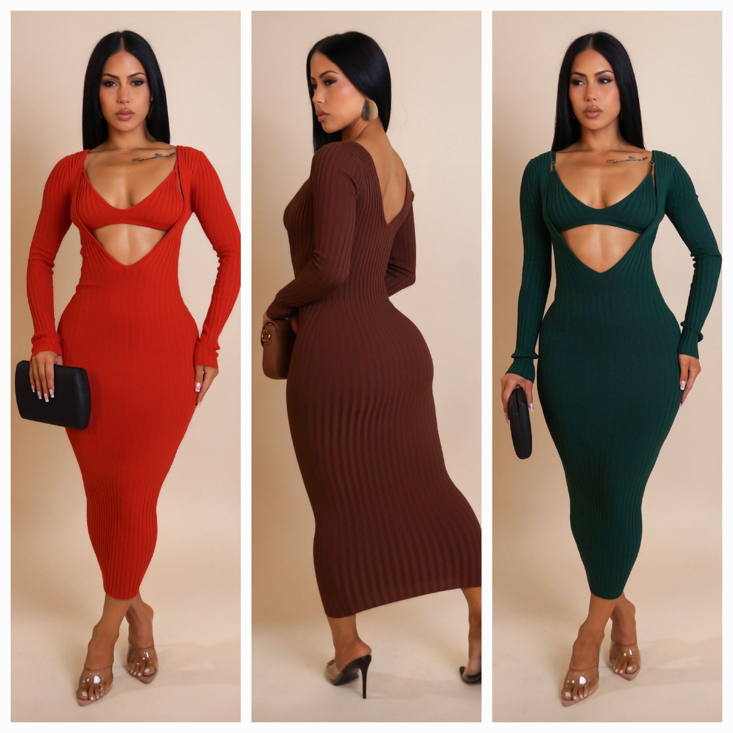 Bralette & Midi Dress Set