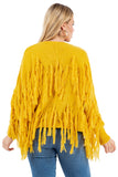 Tasseled Yellow Sweater Cardigan