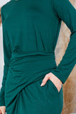 Waist Wrap Dress-with Pockets-3 Colors