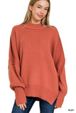 Side Slit Oversized Sweater- 7 Colors