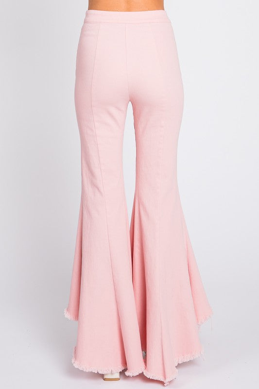 Stretch Denim Pintuck Pleated Jeans-2 Colors