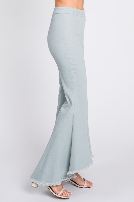 Stretch Denim Pintuck Pleated Jeans-2 Colors