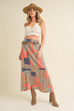 Bradyn Patchwork Print Skirt- 2 Colors