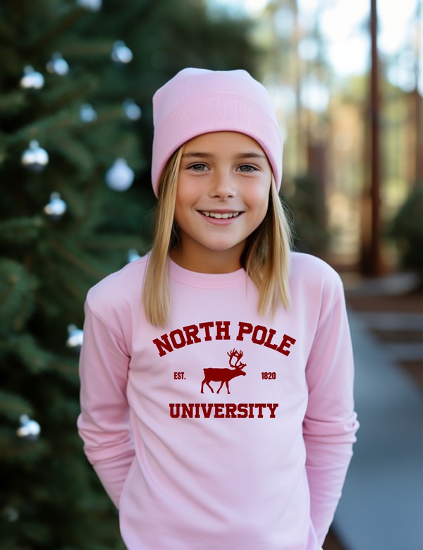 YOUTH - North Pole University Toddler Tee- 3 Colors