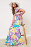 Ruffle Sleeve Floral Maxi Dress (Pre-Order)