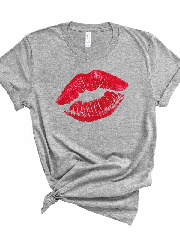 Graphic Red Lips Graphic Tee- 6 Colors