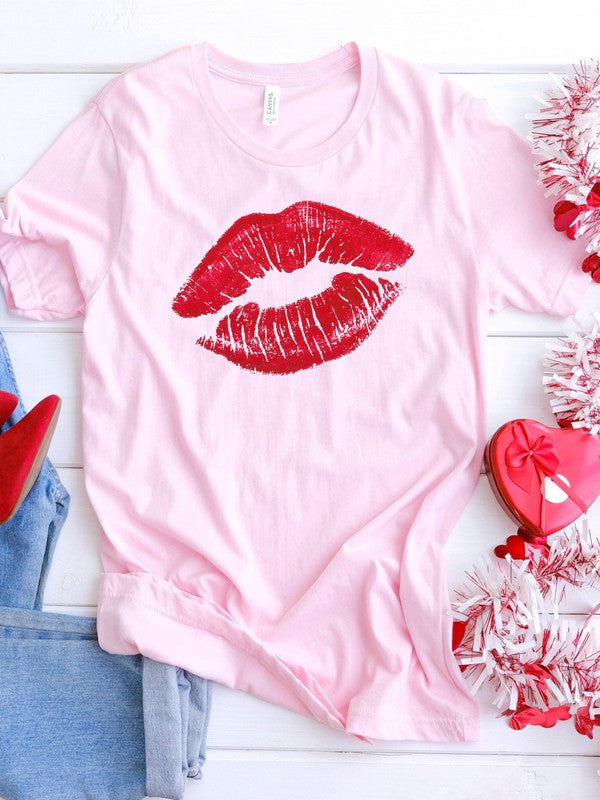 Graphic Red Lips Graphic Tee- 6 Colors