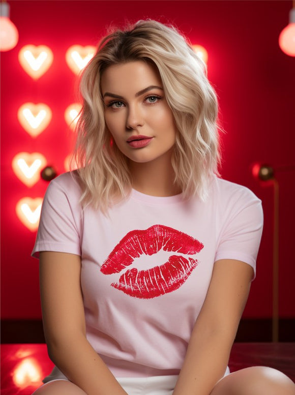 Graphic Red Lips Graphic Tee- 6 Colors