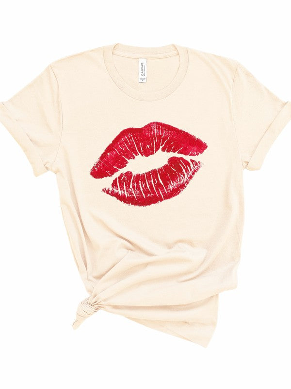 Graphic Red Lips Graphic Tee- 6 Colors