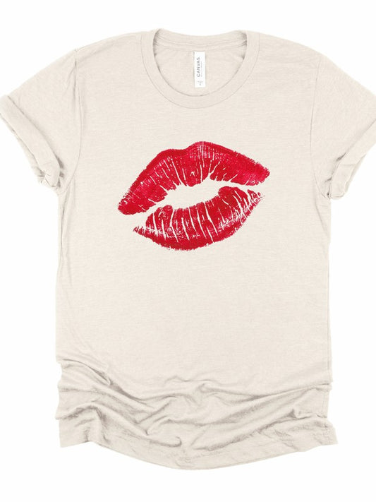 Graphic Red Lips Graphic Tee- 6 Colors