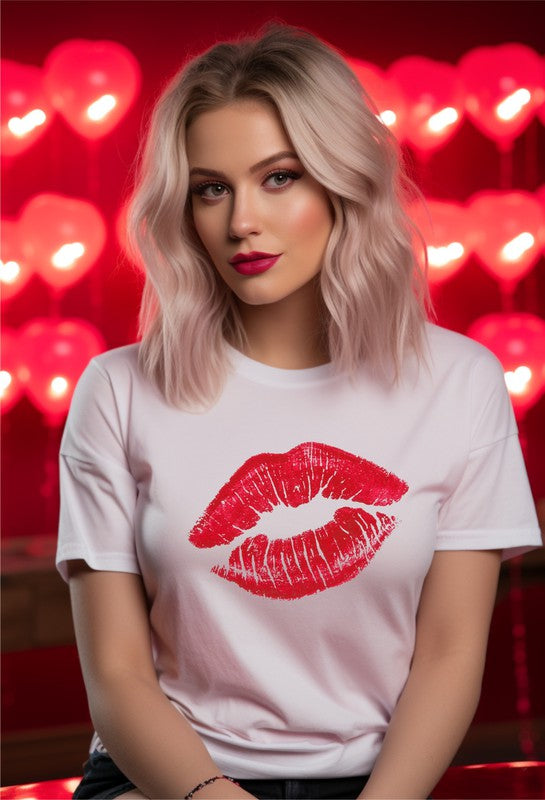 Graphic Red Lips Graphic Tee- 6 Colors