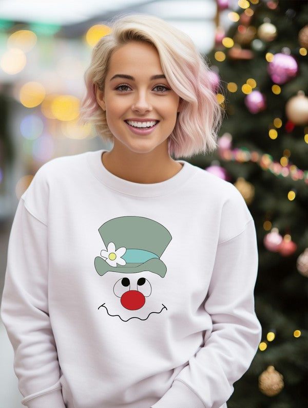 Frosty Graphic Sweatshirt- Pink or White