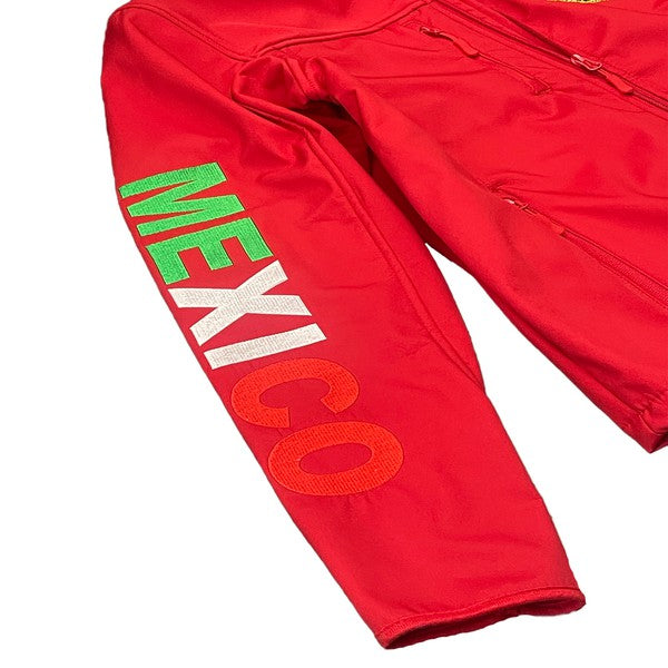 Men's Mexico Embroidered Soft Shell Water Repellent Jacket-4 Colors