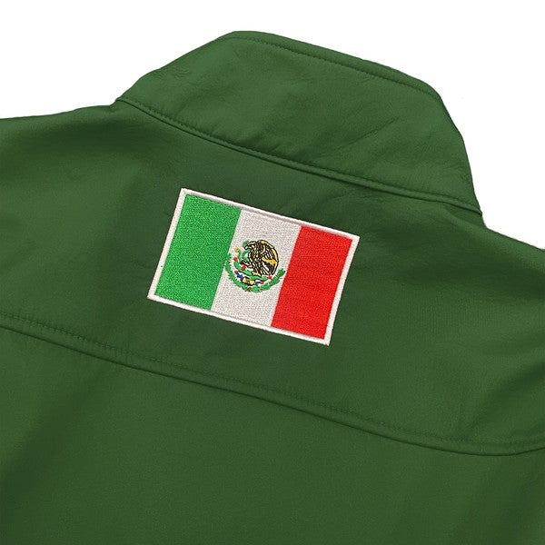 Men's Mexico Embroidered Soft Shell Water Repellent Jacket-4 Colors