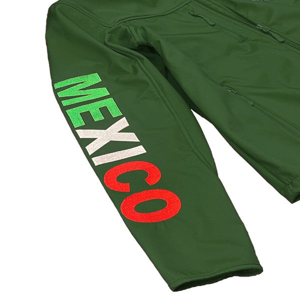 Men's Mexico Embroidered Soft Shell Water Repellent Jacket-4 Colors