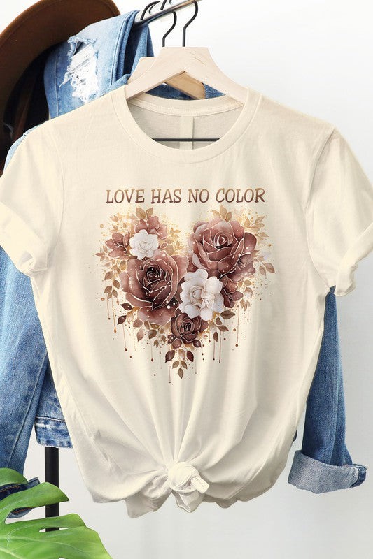 Love Has No Color, Valentine's Graphic Tee- 5 Colors