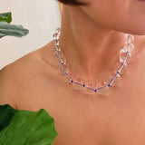 Water Stone Knotted In Color Necklace-2 Colors