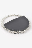 Crystal Handle Metallic Circle Clutch-2 Colors