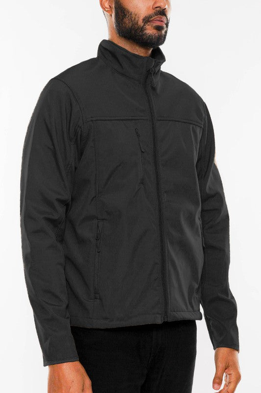 Mens Solid Soft Shell Storm Tech Jacket Coat-5 Colors