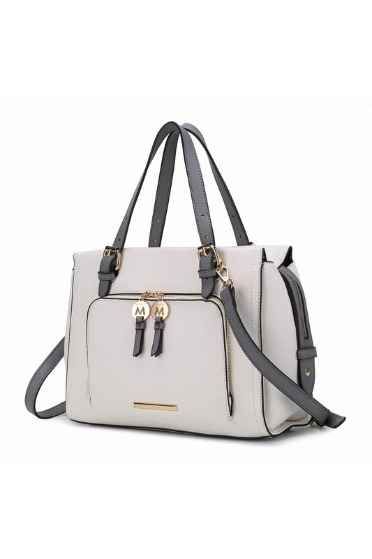 MKF Elise Color-block Satchel Bag by Mia K-14 Colors