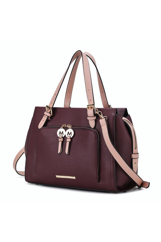 MKF Elise Color-block Satchel Bag by Mia K-14 Colors