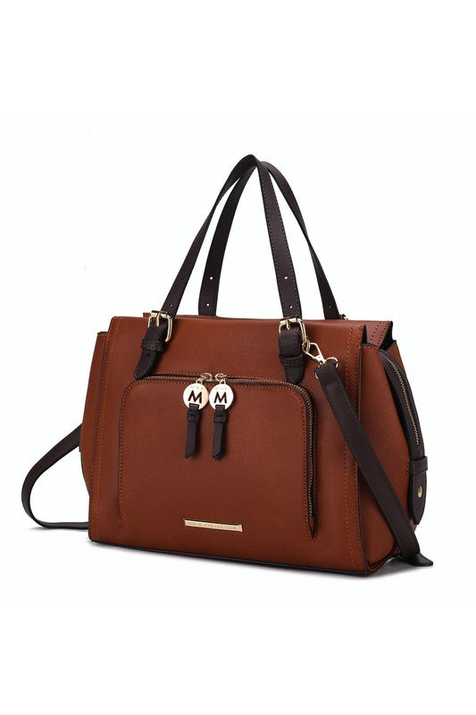 MKF Elise Color-block Satchel Bag by Mia K-14 Colors