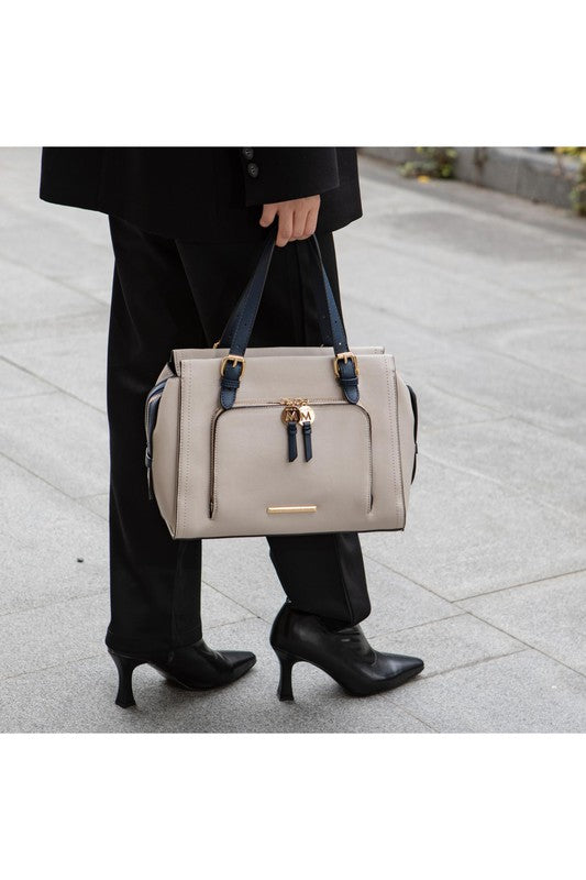 MKF Elise Color-block Satchel Bag by Mia K-14 Colors