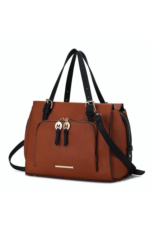 MKF Elise Color-block Satchel Bag by Mia K-14 Colors