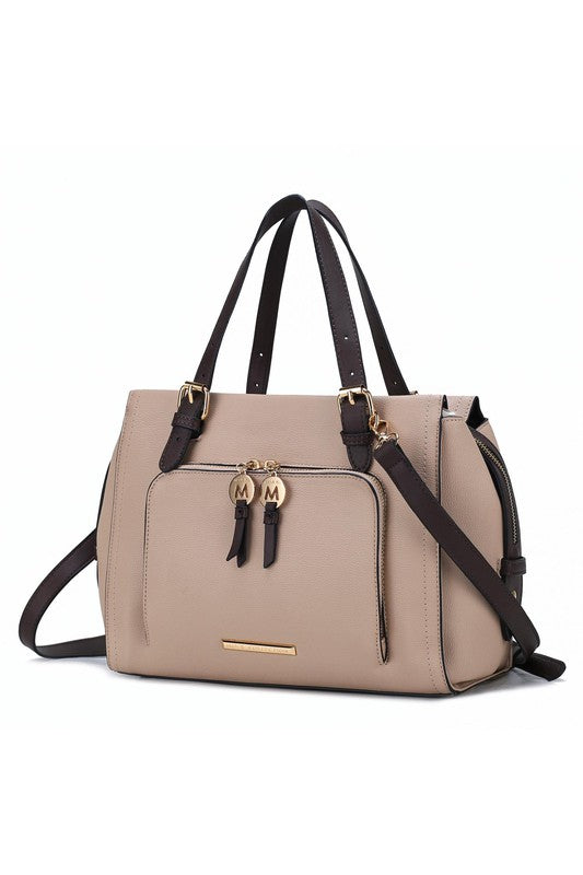 MKF Elise Color-block Satchel Bag by Mia K-14 Colors