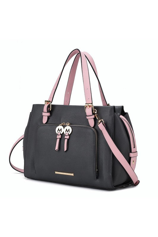 MKF Elise Color-block Satchel Bag by Mia K-14 Colors