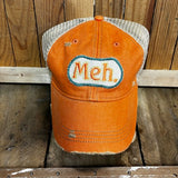 "Meh" Word Print Baseball Hat