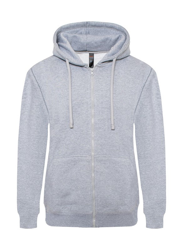 Men's Plus Size Heavyweight Fleece Zipper Hoodie- 3 Colors