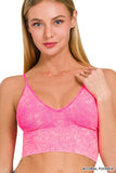 Washed Ribbed Bra Padded Tank Top-5 Colors