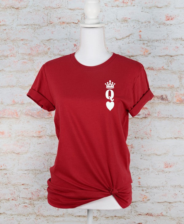 Queen of Hearts Valentine Graphic Tee-8 Colors