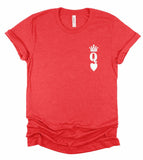 Plus Size Queen of Hearts Valentine Graphic Tee-8 Colors