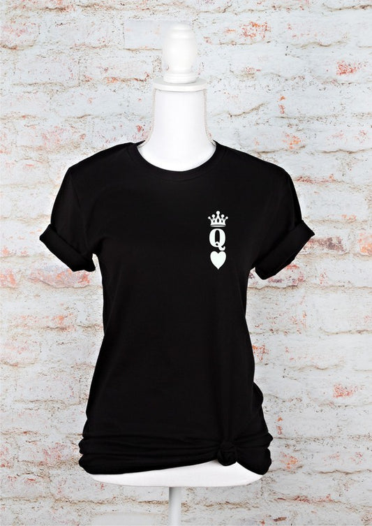 Queen of Hearts Valentine Graphic Tee-8 Colors