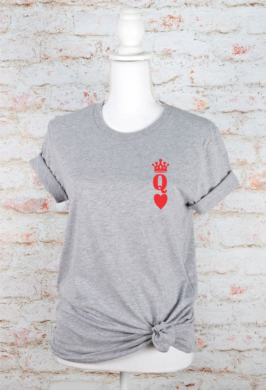 Queen of Hearts Valentine Graphic Tee-8 Colors