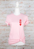 Plus Size Queen of Hearts Valentine Graphic Tee-8 Colors