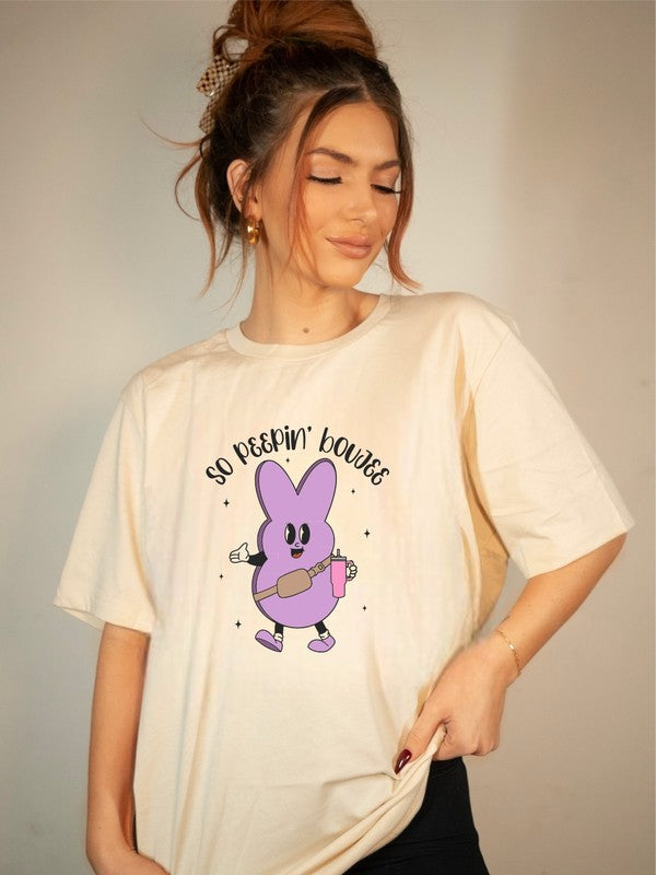 Plus Size Purple Peep, So Peepin' Boujee  Graphic Tee-6 Colors