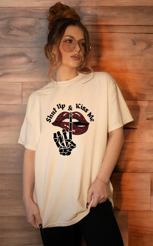 "Shut Up and Kiss Me" Graphic Tee-7 Colors