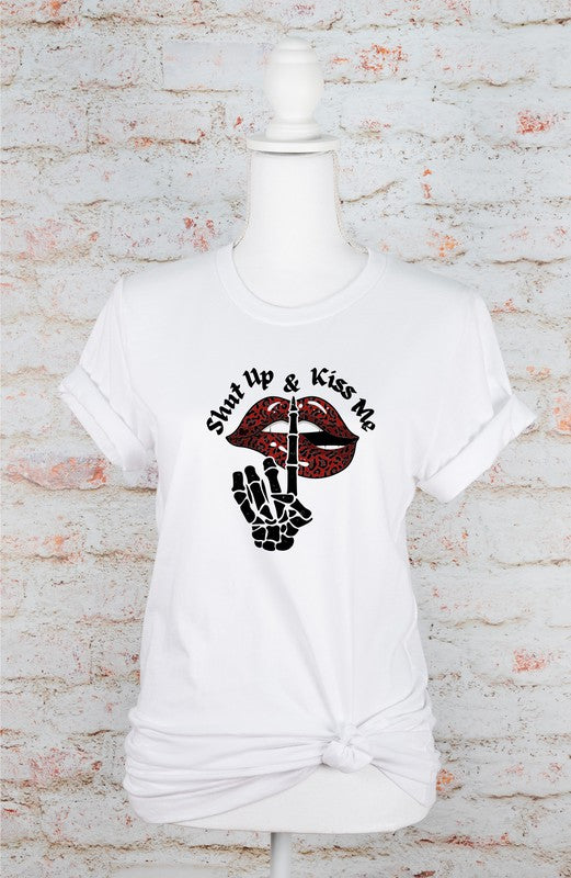"Shut Up and Kiss Me" Graphic Tee-7 Colors