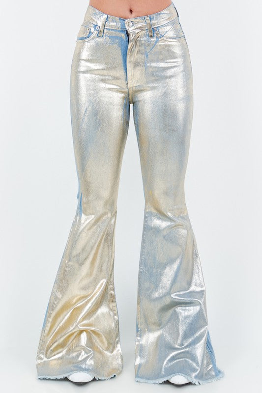 Bell Bottom JeanS in Gold Foil