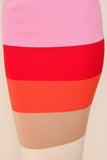 Vibrant Color Multi Striped Color Block Knit Skirt- 4 Colors