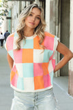 Multi-Color Checker Sweater Vest