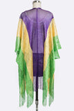 Mardi Gras Glitter Lurex Silky Kimono Cardigan