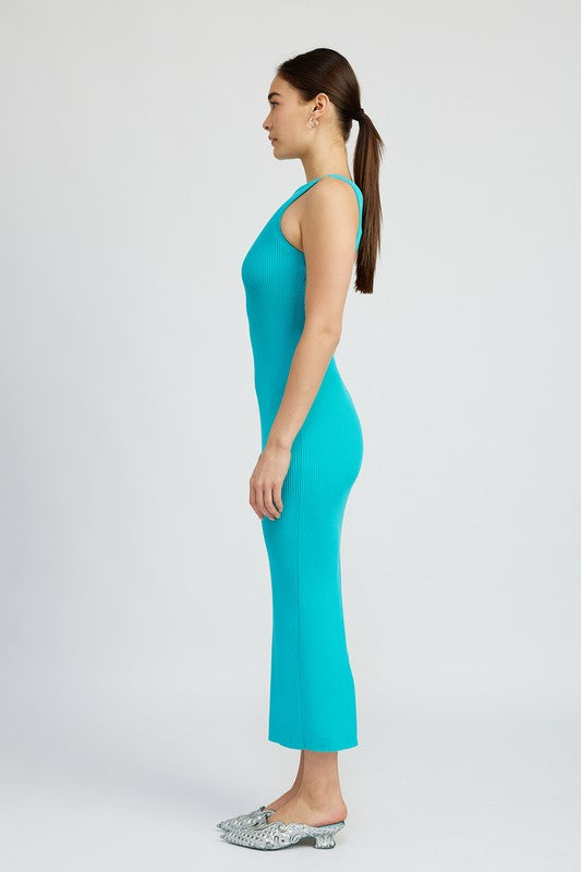 OPEN BACK MAXI KNIT DRESS-2 COLORS