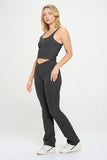 Women Crossover Flare Legging High Waisted With Pockets- 4 Colors