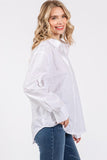 Plus Size Rhinestone Button Up Shirt